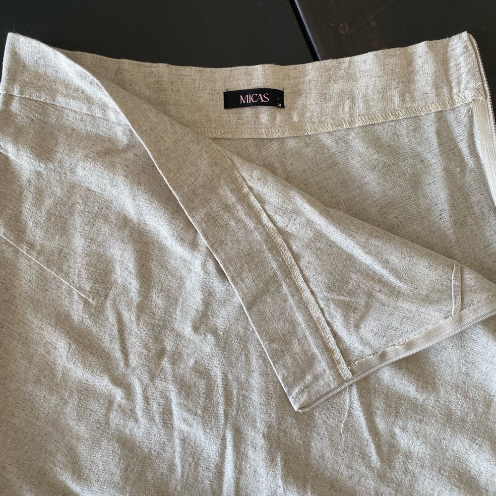 Cotton Linen Maxi Skirt - Picture 3 of 5